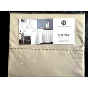 Hotel Collection 680 TC 100% Supima Cotton Twin Flat Sheet Mint